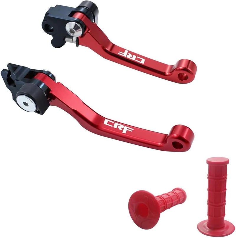 Adsspro CNC Aluminum Foldable Brake Clutch Lever Handle Handlebar Grips Set Fit for CRF125F CRF125 F CRF 125 F 2014-2022 Dirt Pit Bike 7/8" 22mm - Image 1
